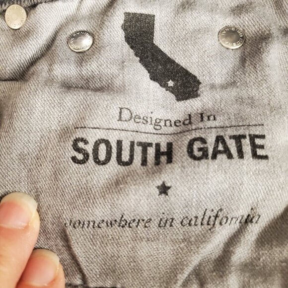 AG ADRIANO GOLDSCHMIED SZ 26R Farrah Skinny High-rise Medium Gray Corduroy Jeans - Picture 12 of 13